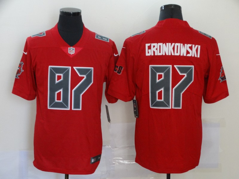 Men's Tampa Bay Buccaneers Red #87 Rob Gronkowski Limited Stitched Jersey